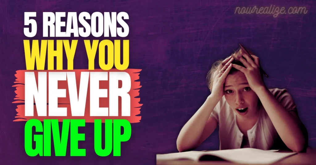 Reasons Why You Should Never Give Up