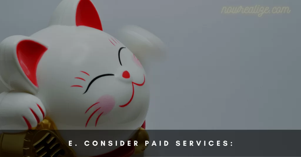 Consider Paid Services
